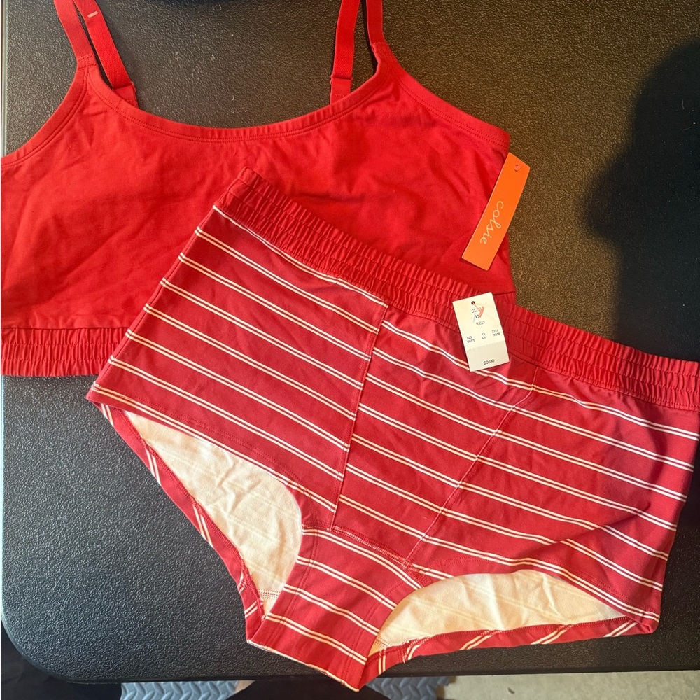 Red Women's Intimates Set colsie 1x NWT